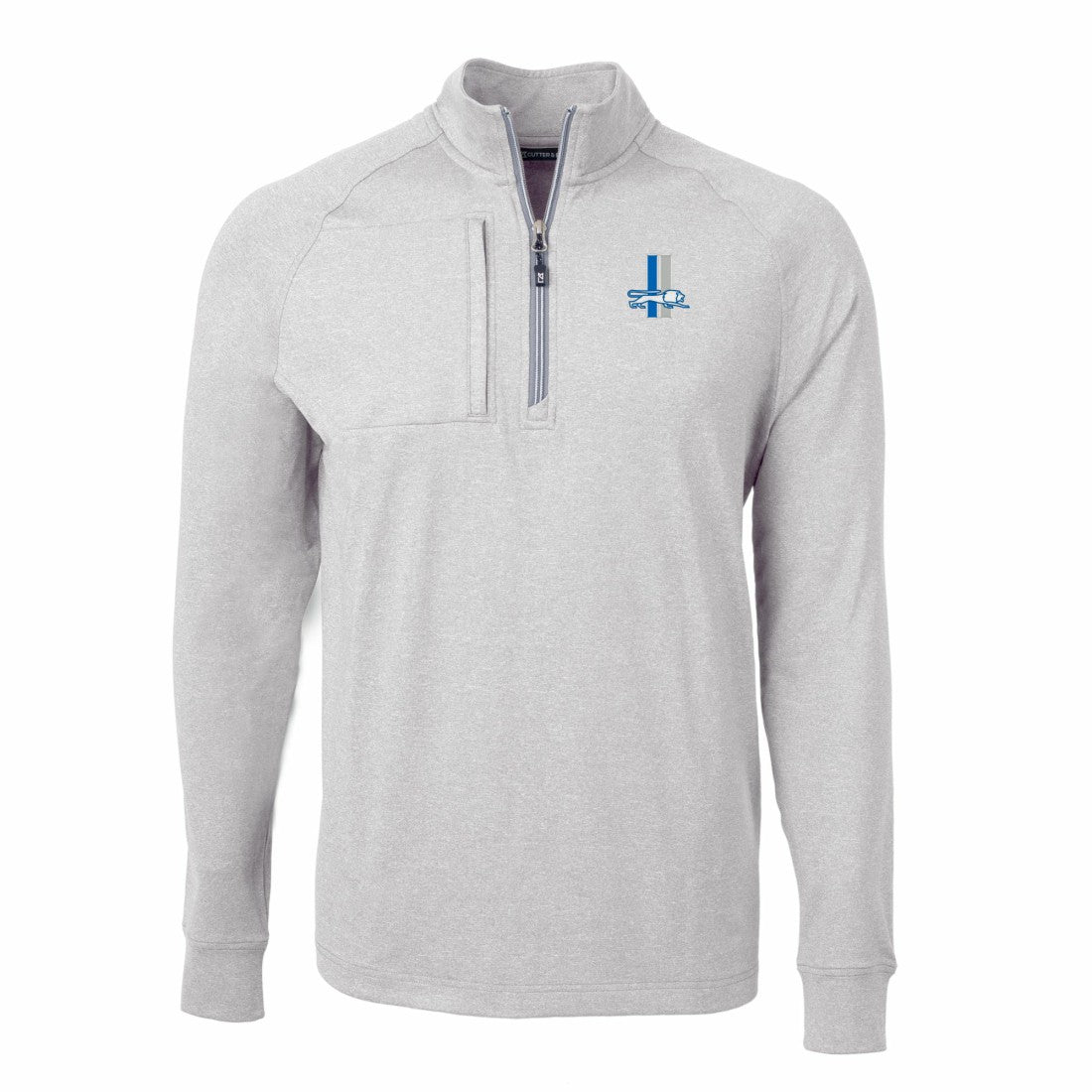 Cutter & Buck Big & Tall Adapt Eco Raglan Quarter-Zip Jacket - Detroit Lions Jackets