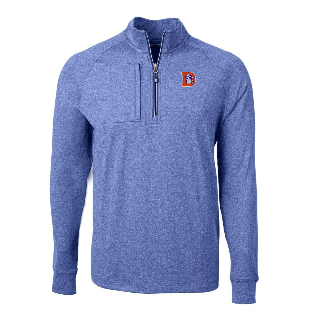 Cutter & Buck Big & Tall Adapt Eco Raglan Quarter-Zip Jacket - Denver Broncos Jackets