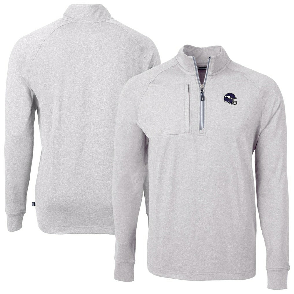 Cutter & Buck Big & Tall Adapt Eco Raglan Quarter-Zip Jacket - Minnesota Vikings Jackets