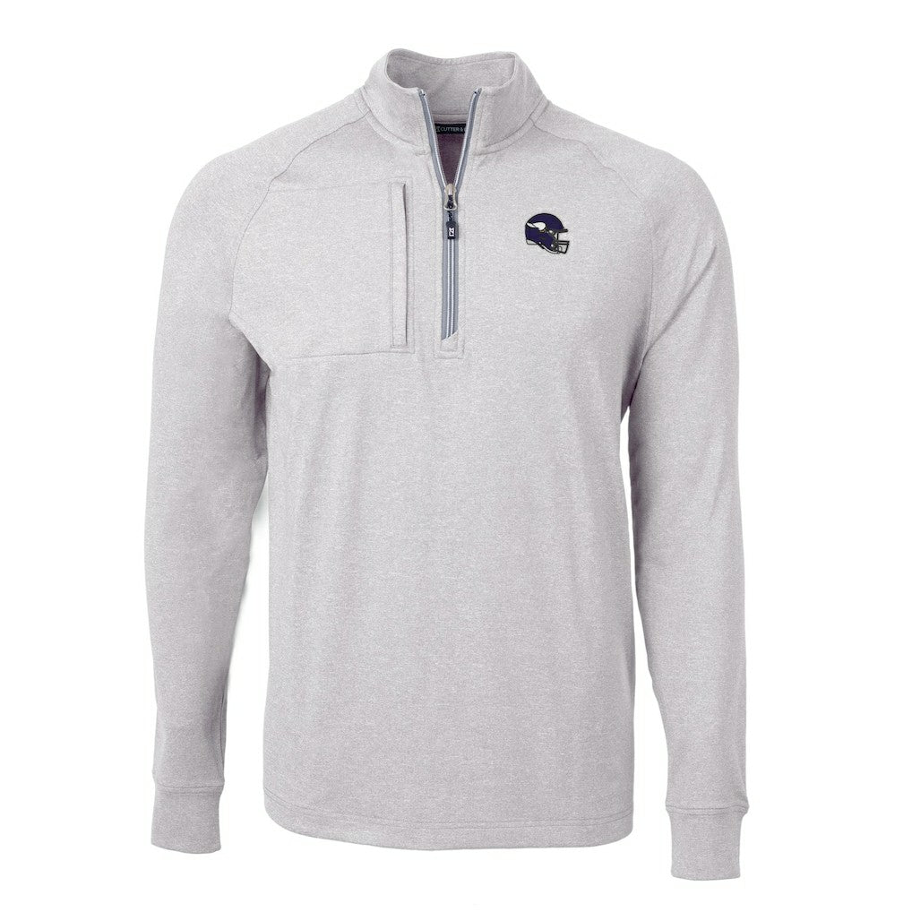 Cutter & Buck Big & Tall Adapt Eco Raglan Quarter-Zip Jacket - Minnesota Vikings Jackets