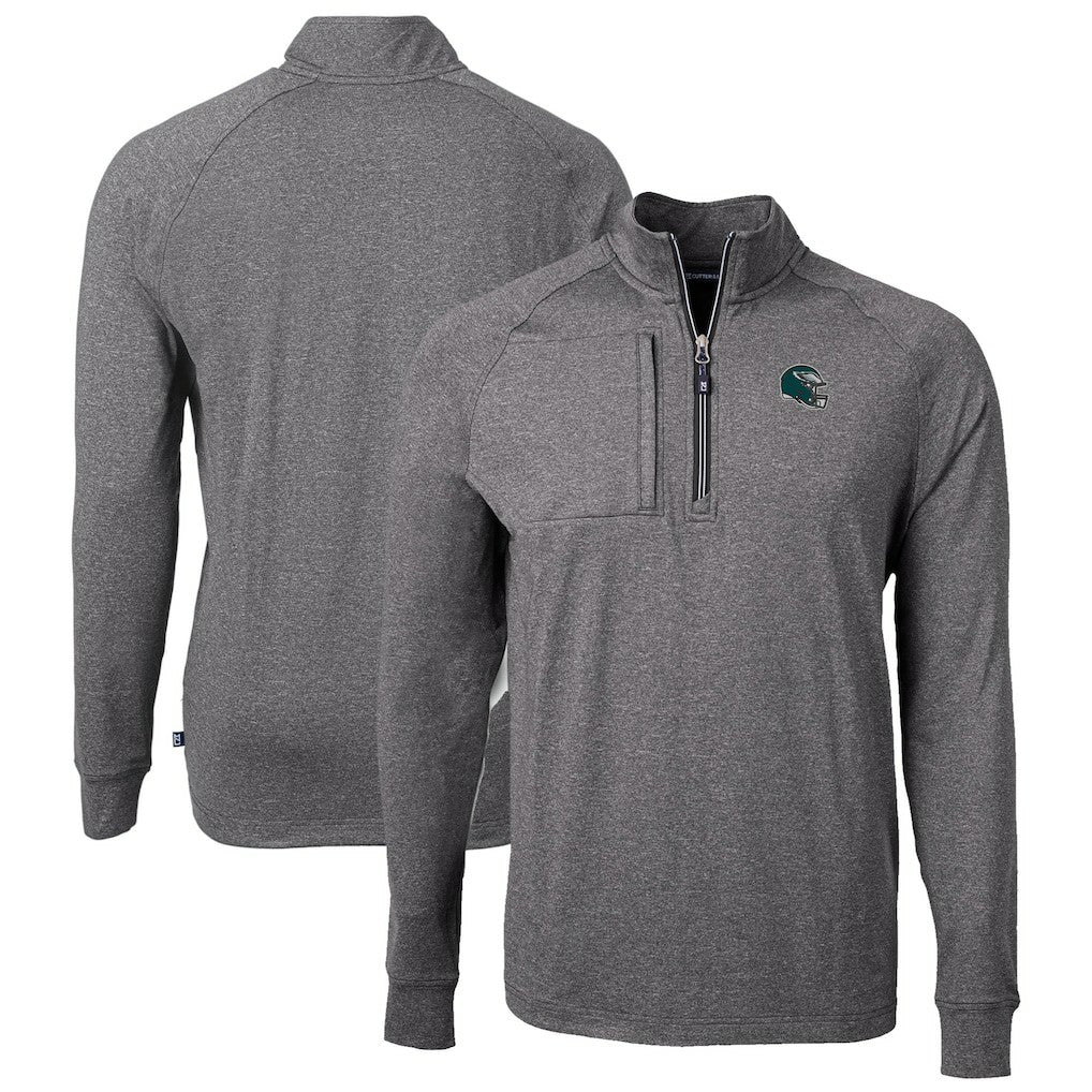 Cutter & Buck Big & Tall Adapt Eco Raglan Quarter-Zip Jacket - Philadelphia Eagles Jackets