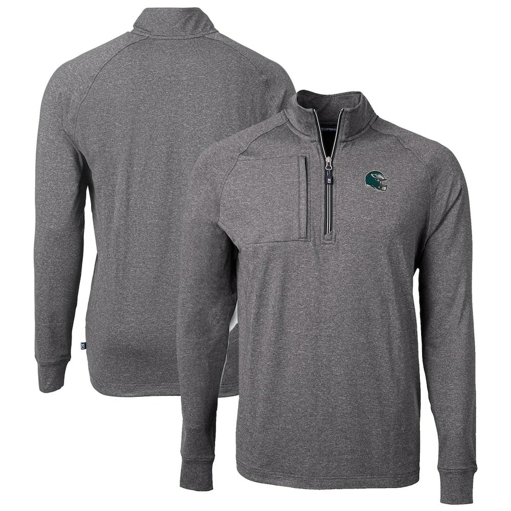 Cutter & Buck Big & Tall Adapt Eco Raglan Quarter-Zip Jacket - Philadelphia Eagles Jackets