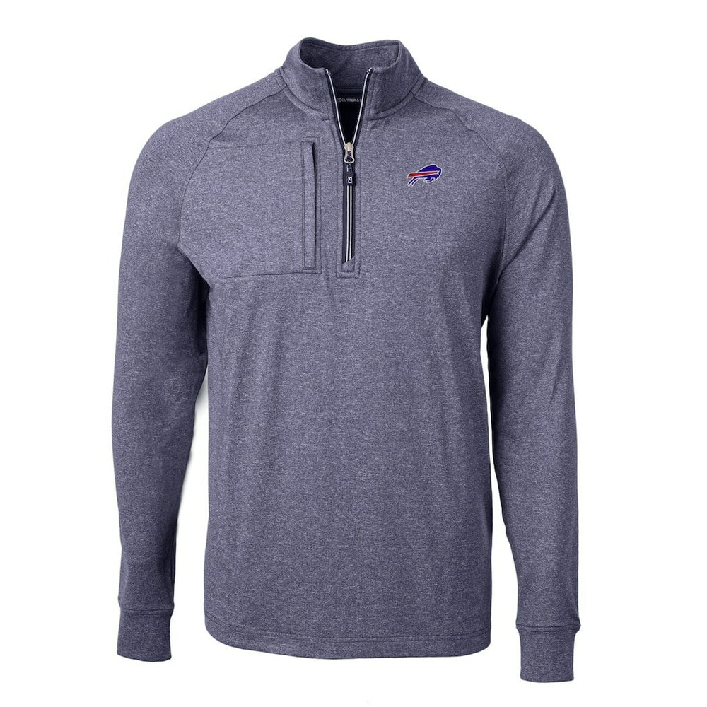 Cutter & Buck Big & Tall Adapt Eco Raglan Quarter-Zip Jacket - Buffalo Bills Jackets