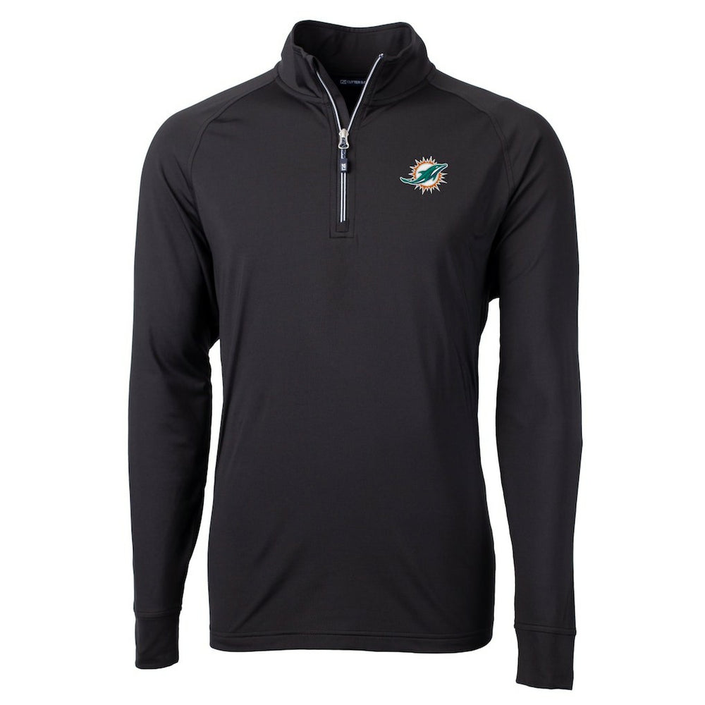 Cutter & Buck Big & Tall Adapt Eco DryTec Raglan Quarter-Zip Jacket - Miami Dolphins Jackets