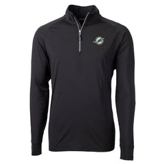 Cutter & Buck Big & Tall Adapt Eco DryTec Raglan Quarter-Zip Jacket - Miami Dolphins Jackets