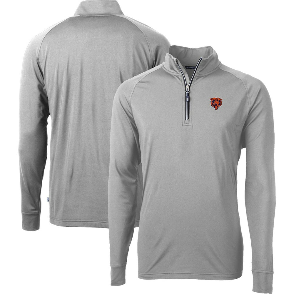 Cutter & Buck Big & Tall Adapt Eco DryTec Raglan Quarter-Zip Jacket - Chicago Bears Jackets