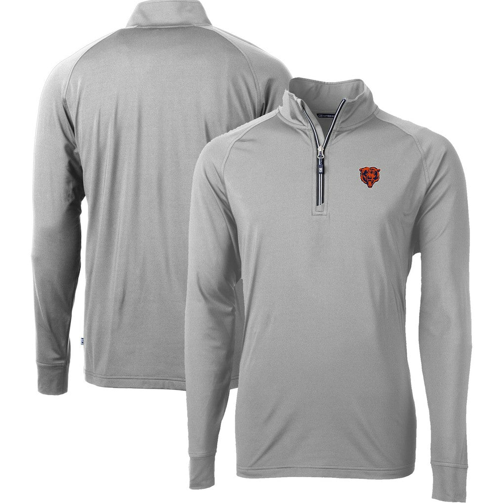 Cutter & Buck Big & Tall Adapt Eco DryTec Raglan Quarter-Zip Jacket - Chicago Bears Jackets
