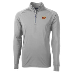 Cutter & Buck Big & Tall Adapt Eco DryTec Raglan Quarter-Zip Jacket - Washington Commanders Jackets