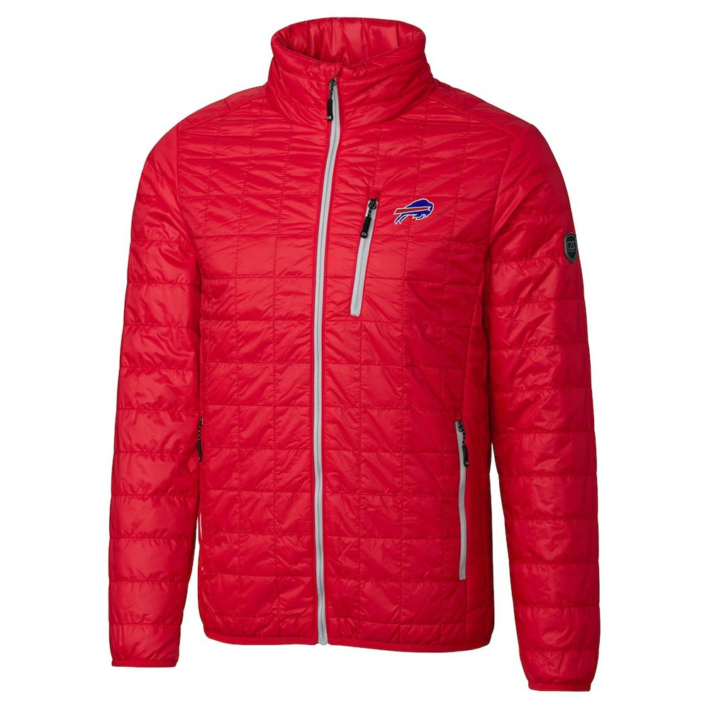 Cutter & Buck Big & Tall Rainier PrimaLoft Eco Insulated Full-Zip Hoodie Puffer Jacket - Buffalo Bills Hoodies