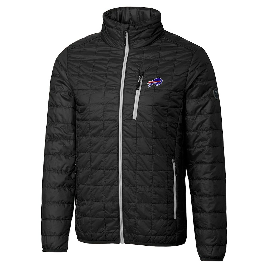 Cutter & Buck Big & Tall Rainier PrimaLoft Eco Insulated Full-Zip Hoodie Puffer Jacket - Buffalo Bills Hoodies