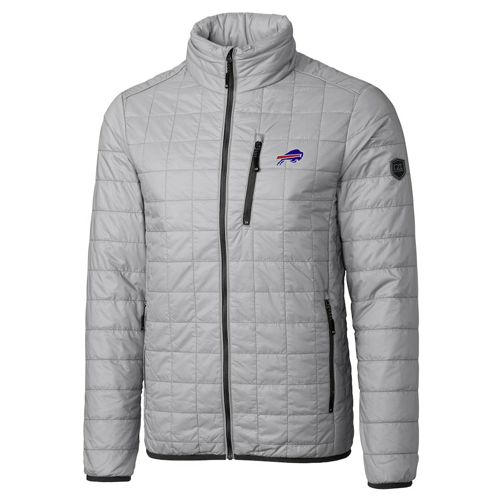 Cutter & Buck Big & Tall Rainier PrimaLoft Eco Insulated Full-Zip Hoodie Puffer Jacket - Buffalo Bills Hoodies