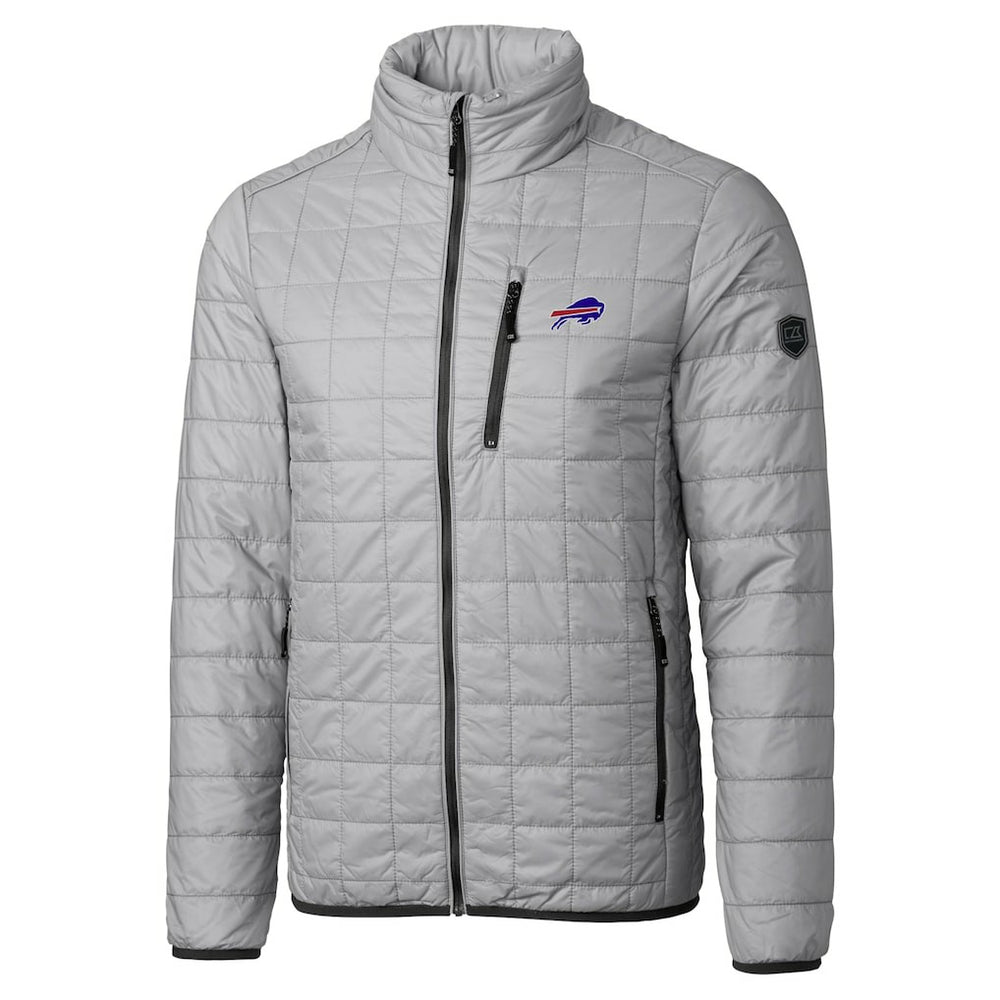 Cutter & Buck Big & Tall Rainier PrimaLoft Eco Insulated Full-Zip Hoodie Puffer Jacket - Buffalo Bills Hoodies