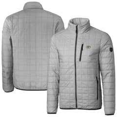Cutter & Buck Big & Tall Rainier PrimaLoft Eco Insulated Full-Zip Hoodie Puffer Jacket - Green Bay Packers Hoodies