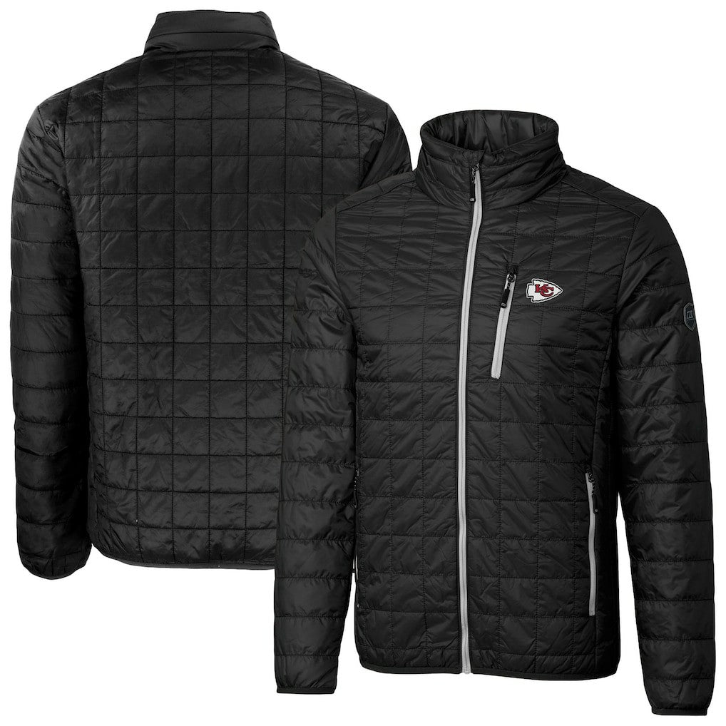 Cutter & Buck Big & Tall Rainier PrimaLoft Eco Insulated Full-Zip Hoodie Puffer Jacket - Kansas City Chiefs Hoodies
