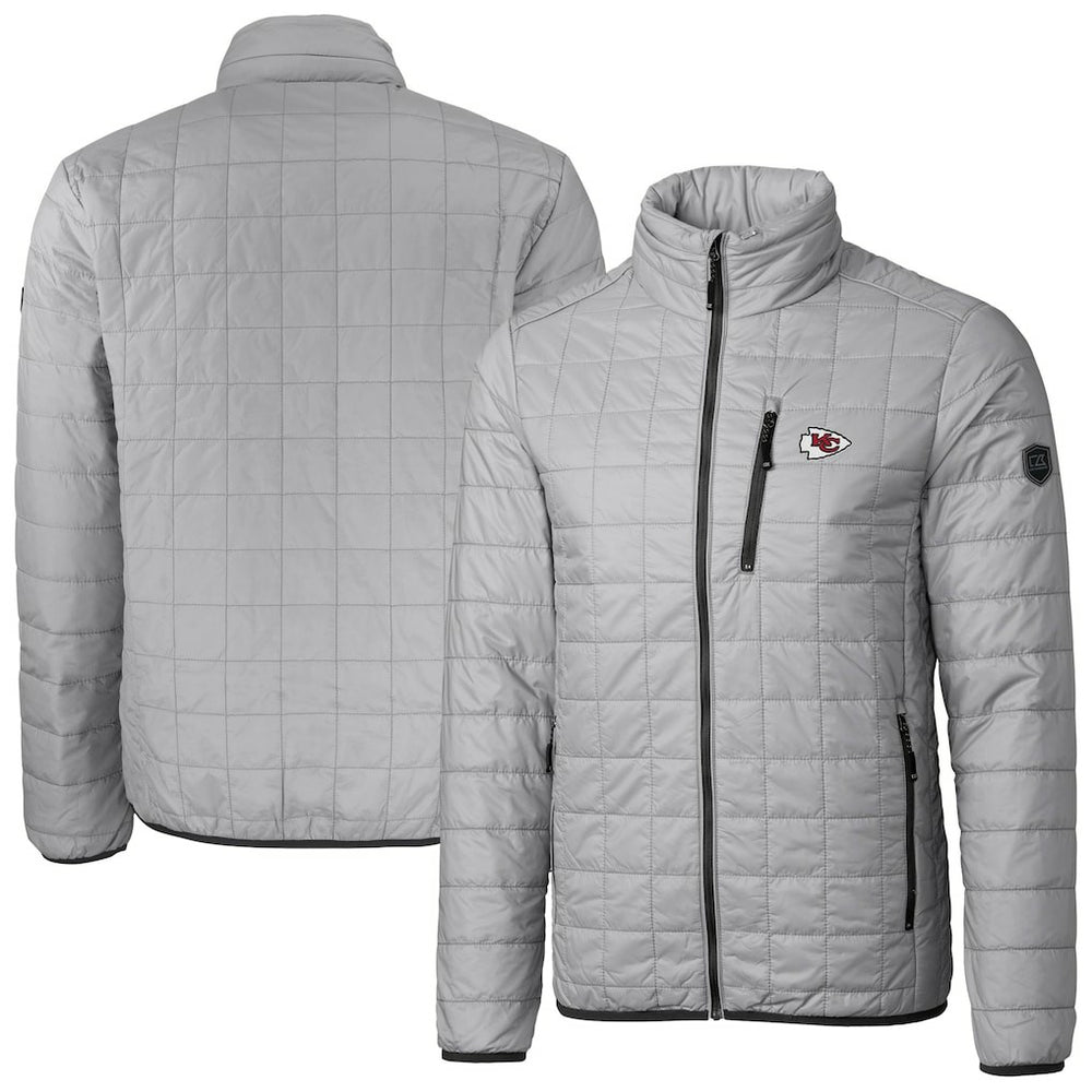 Cutter & Buck Big & Tall Rainier PrimaLoft Eco Insulated Full-Zip Hoodie Puffer Jacket - Kansas City Chiefs Hoodies