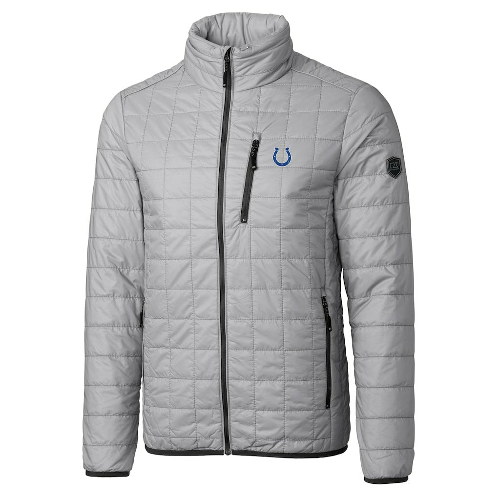 Cutter & Buck Big & Tall Rainier PrimaLoft Eco Insulated Full-Zip Hoodie Puffer Jacket - Indianapolis Colts Hoodies