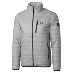 Cutter & Buck Big & Tall Rainier PrimaLoft Eco Insulated Full-Zip Hoodie Puffer Jacket - Indianapolis Colts Hoodies