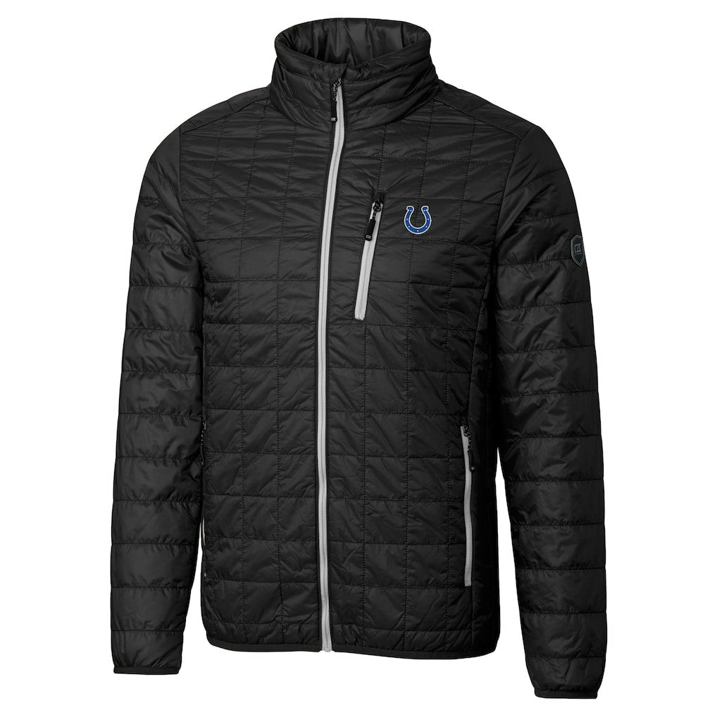 Cutter & Buck Big & Tall Rainier PrimaLoft Eco Insulated Full-Zip Hoodie Puffer Jacket - Indianapolis Colts Hoodies