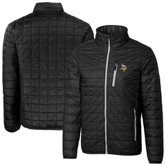 Cutter & Buck Big & Tall Rainier PrimaLoft Eco Insulated Full-Zip Hoodie Puffer Jacket - Minnesota Vikings Hoodies