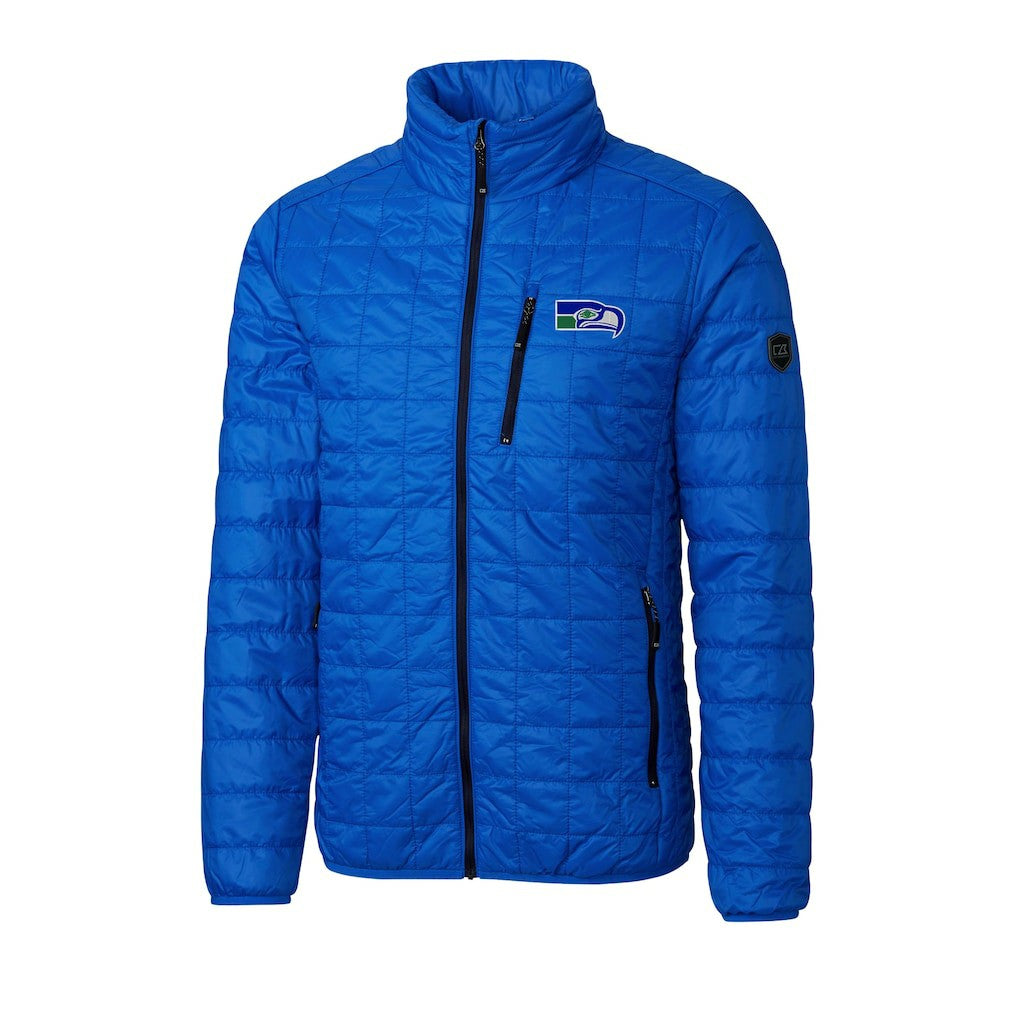Cutter & Buck Big & Tall Rainier PrimaLoft Eco Insulated Full-Zip Puffer Jacket - Seattle Seahawks Jackets