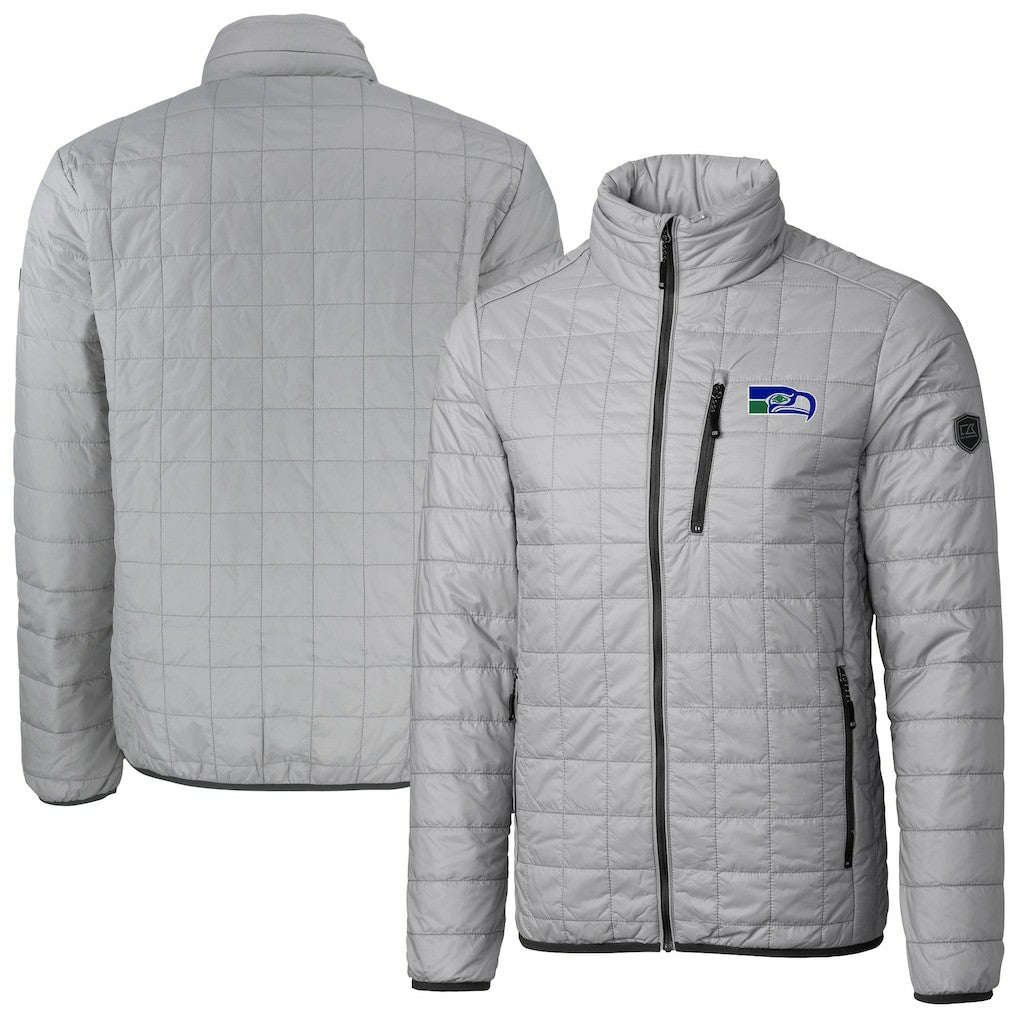 Cutter & Buck Big & Tall Rainier PrimaLoft Eco Insulated Full-Zip Puffer Jacket - Seattle Seahawks Jackets