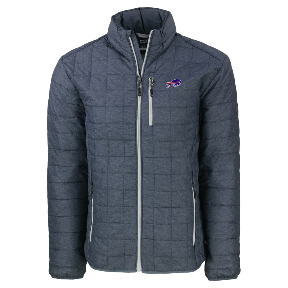 Cutter & Buck Big & Tall Rainier PrimaLoft Eco Insulated Full-Zip Hoodie Puffer Jacket - Buffalo Bills Hoodies