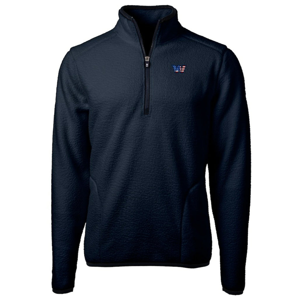 Cutter & Buck Big & Tall Cascade Eco Fleece Quarter-Zip Jacket - Washington Commanders Jackets