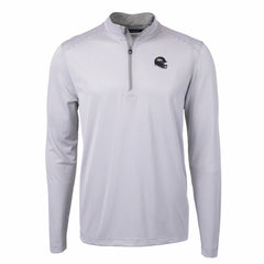 Cutter & Buck Big & Tall Virtue Eco Pique Micro Stripe Tri-Blend Quarter-Zip Jacket - Denver Broncos Jackets