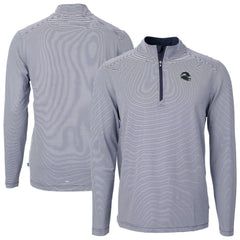 Cutter & Buck Big & Tall Virtue Eco Pique Micro Stripe Tri-Blend Quarter-Zip Jacket - Seattle Seahawks Jackets