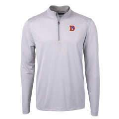 Cutter & Buck Big & Tall Virtue Eco Pique Micro Stripe Tri-Blend Quarter-Zip Jacket - Denver Broncos Jackets