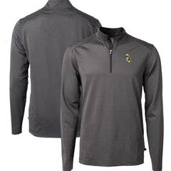 Cutter & Buck Big & Tall Virtue Eco Pique Micro Stripe Tri-Blend Quarter-Zip Jacket - Green Bay Packers Jackets