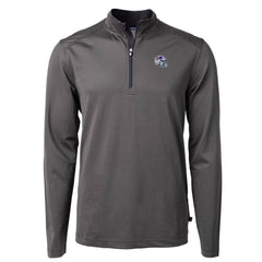 Cutter & Buck Big & Tall Virtue Eco Pique Micro Stripe Tri-Blend Quarter-Zip Jacket - Buffalo Bills Jackets