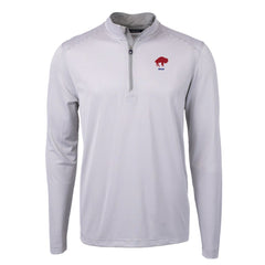 Cutter & Buck Big & Tall Virtue Eco Pique Micro Stripe Tri-Blend Quarter-Zip Jacket - Buffalo Bills Jackets