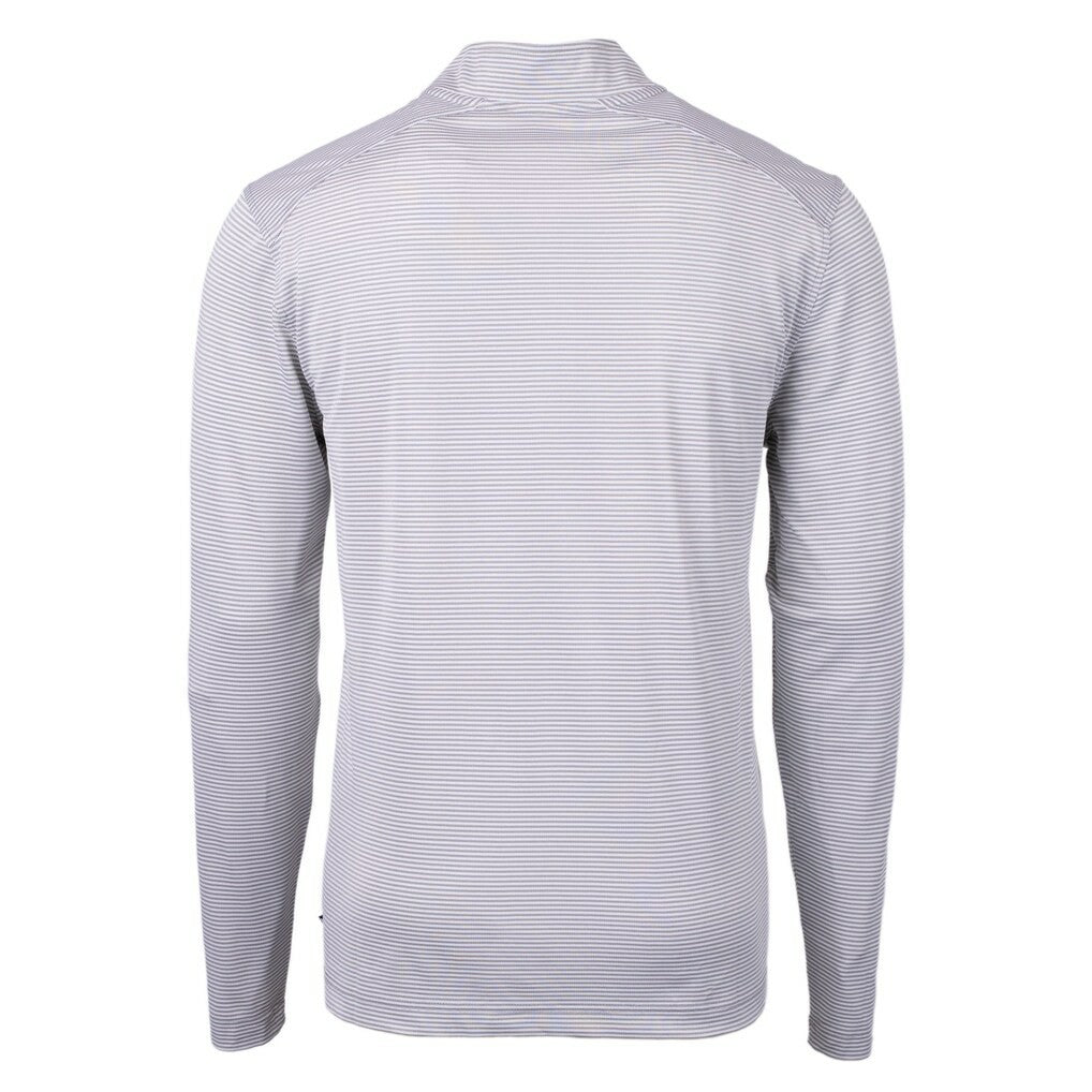 Cutter & Buck Big & Tall Virtue Eco Pique Micro Stripe Tri-Blend Quarter-Zip Jacket - Buffalo Bills Jackets
