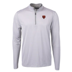 Cutter & Buck Big & Tall Virtue Eco Pique Micro Stripe Tri-Blend Quarter-Zip Jacket - Chicago Bears Jackets