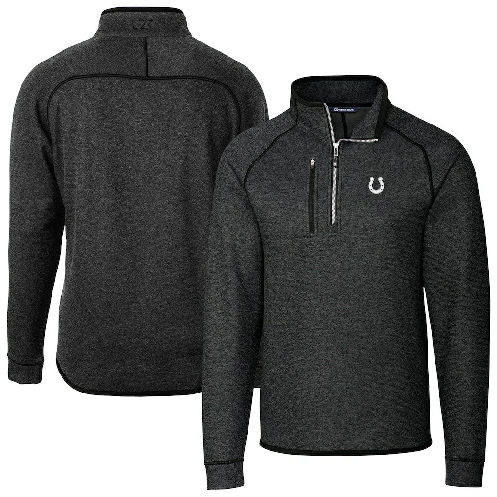 Cutter & Buck Big & Tall Mainsail Sweater-Knit Half-Zip Jacket - Indianapolis Colts Jackets