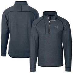 Cutter & Buck Big & Tall Mainsail Sweater-Knit Half-Zip Jacket - New England Patriots Jackets