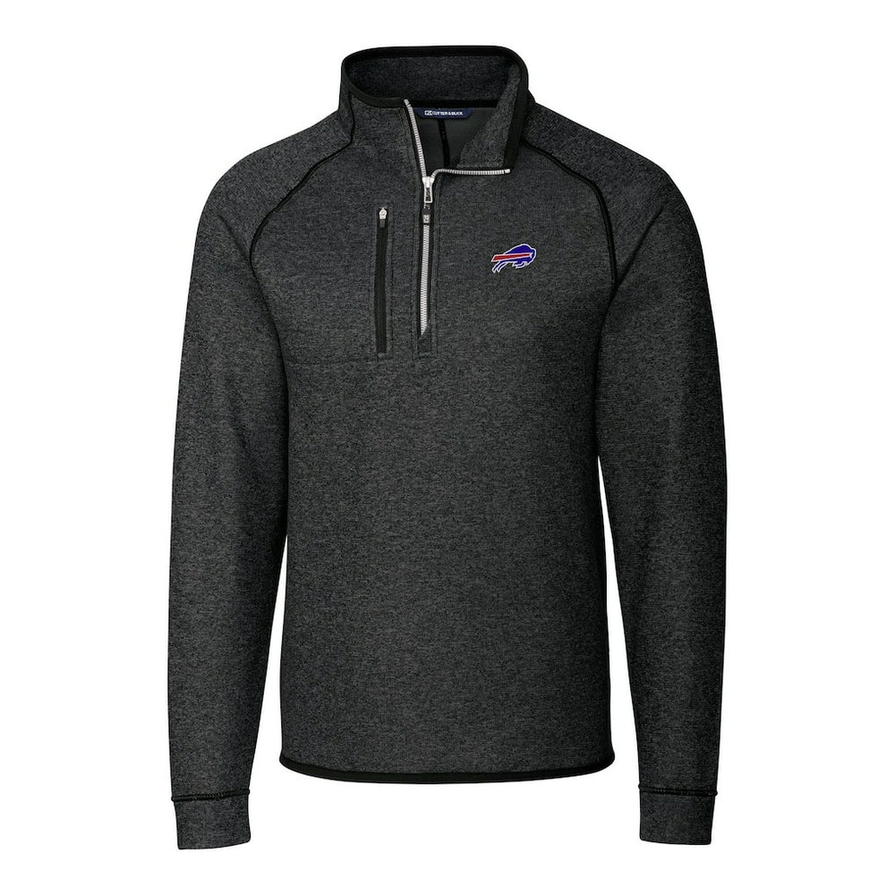 Cutter & Buck Big & Tall Mainsail Sweater-Knit Half-Zip Jacket - Buffalo Bills Jackets