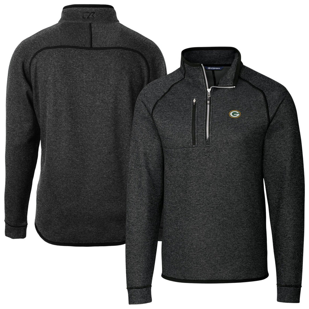 Cutter & Buck Big & Tall Mainsail Sweater-Knit Half-Zip Jacket - Green Bay Packers Jackets