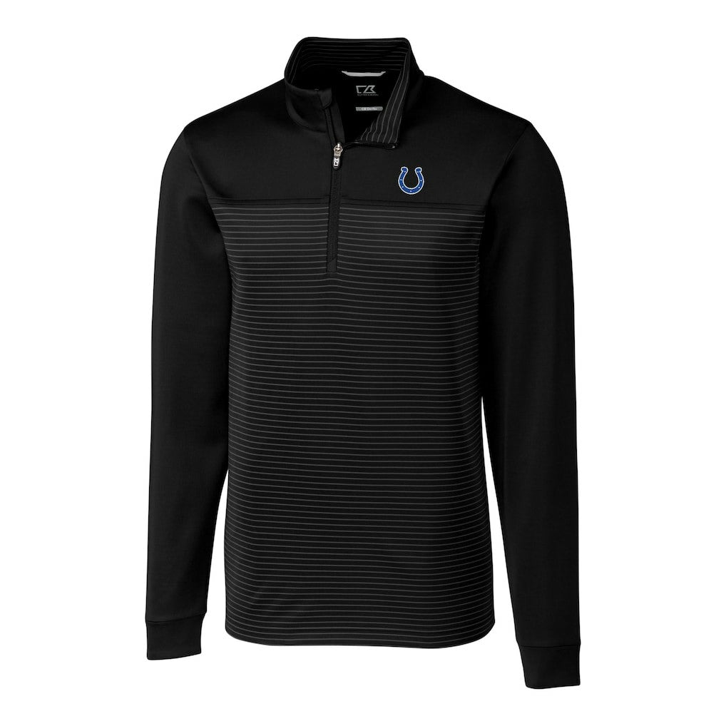 Cutter & Buck Traverse Eco Stripe Tri-Blend DryTec Quarter-Zip Jacket - Indianapolis Colts Jackets