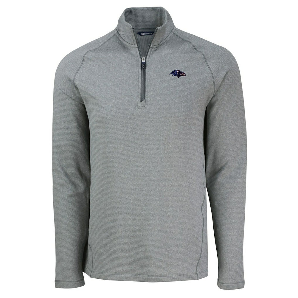 Cutter & Buck Peshastin Eco Fleece Tri-Blend Raglan Recycled Quarter-Zip Jacket - Baltimore Ravens Jackets