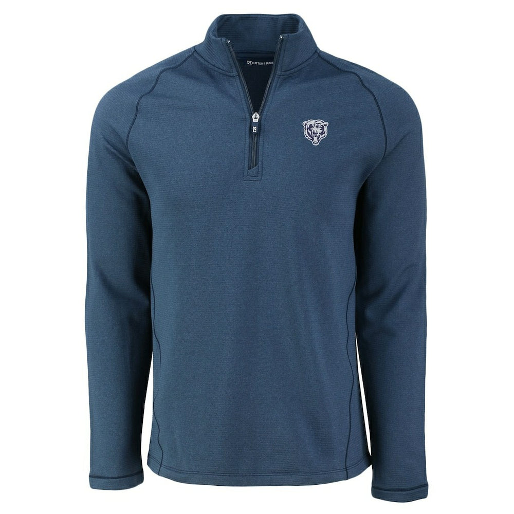 Cutter & Buck Peshastin Eco Fleece Tri-Blend Raglan Recycled Quarter-Zip Jacket - Chicago Bears Jackets