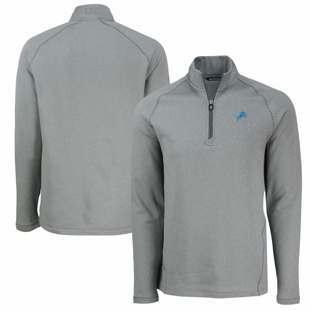 Cutter & Buck Peshastin Eco Fleece Tri-Blend Raglan Recycled Quarter-Zip Jacket - Detroit Lions Jackets