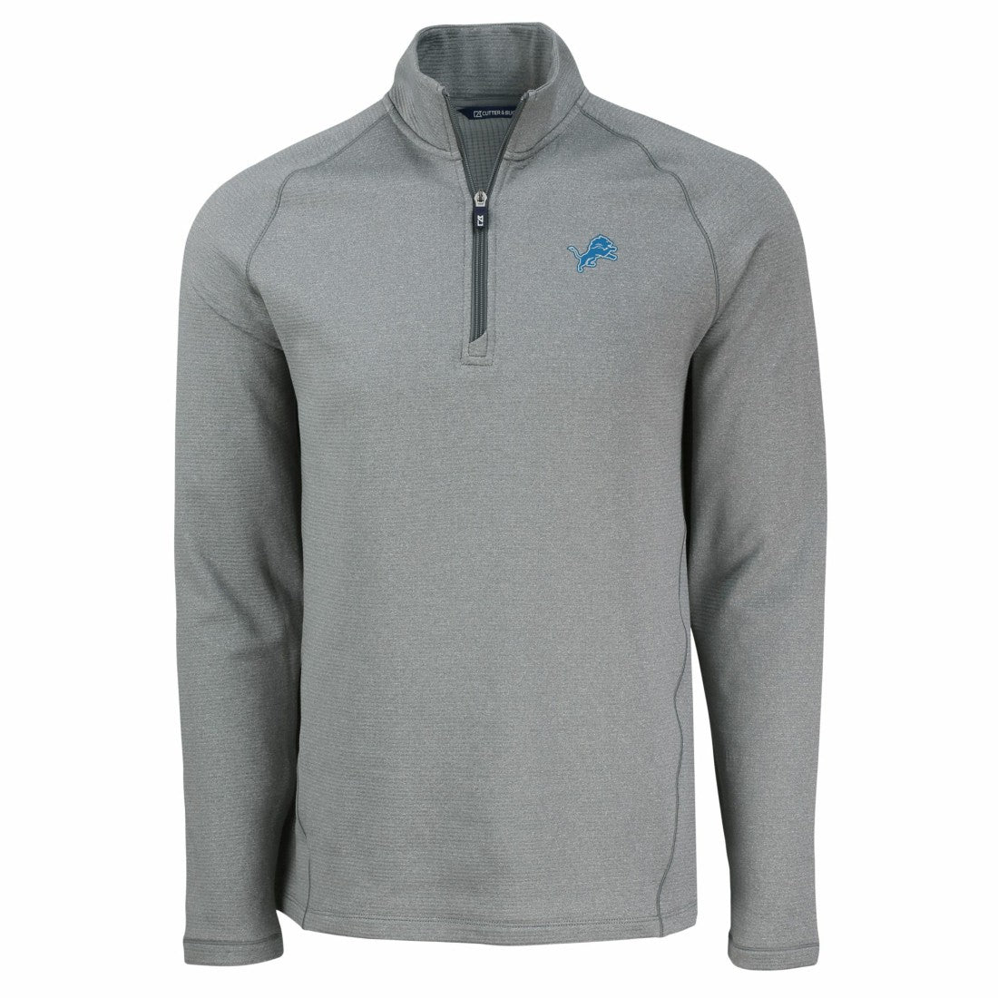 Cutter & Buck Peshastin Eco Fleece Tri-Blend Raglan Recycled Quarter-Zip Jacket - Detroit Lions Jackets