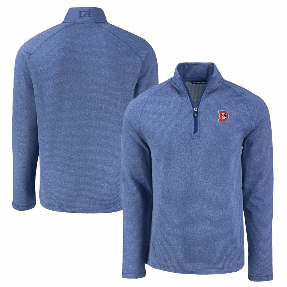 Cutter & Buck Peshastin Eco Fleece Tri-Blend Raglan Recycled Quarter-Zip Jacket - Denver Broncos Jackets