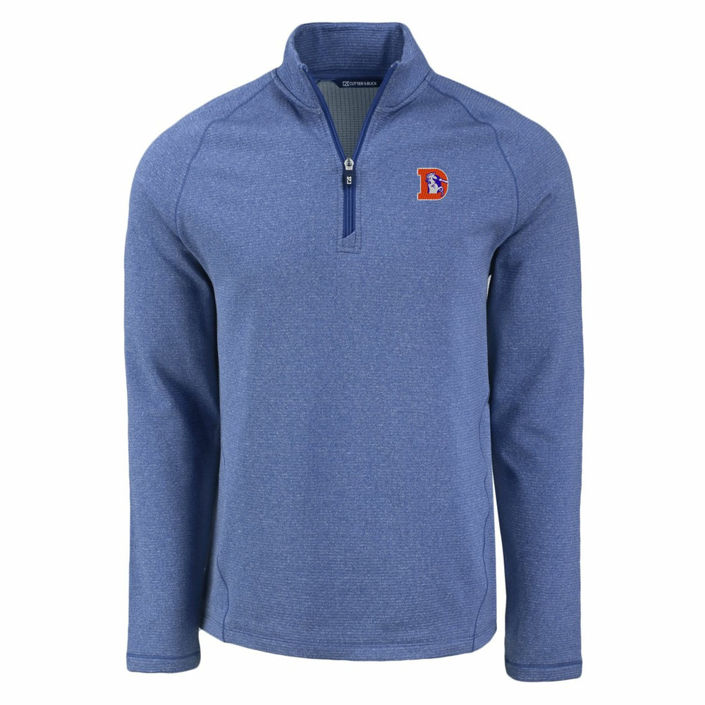 Cutter & Buck Peshastin Eco Fleece Tri-Blend Raglan Recycled Quarter-Zip Jacket - Denver Broncos Jackets