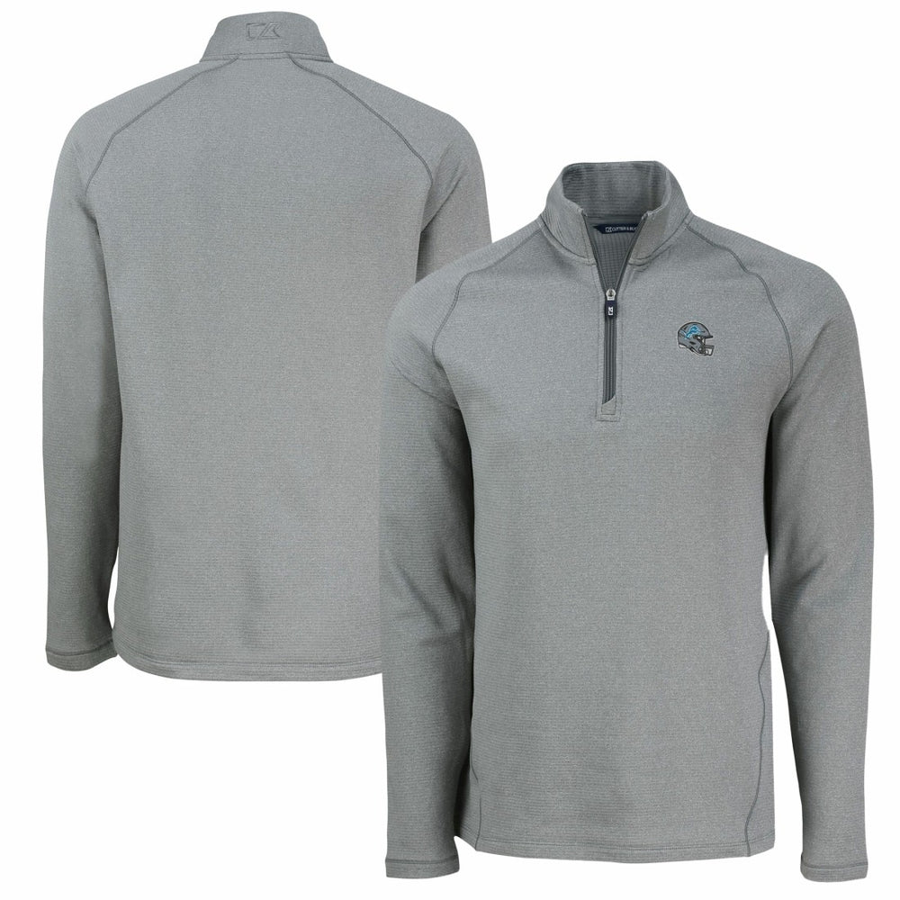 Cutter & Buck Peshastin Eco Fleece Tri-Blend Raglan Recycled Quarter-Zip Jacket - Detroit Lions Jackets