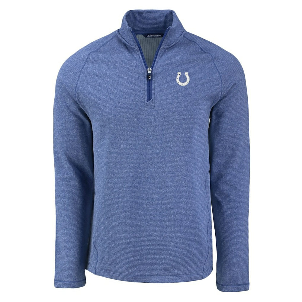 Cutter & Buck Peshastin Eco Fleece Tri-Blend Raglan Recycled Quarter-Zip Jacket - Indianapolis Colts Jackets