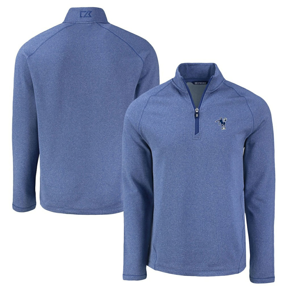 Cutter & Buck Peshastin Eco Fleece Tri-Blend Raglan Recycled Quarter-Zip Jacket - Indianapolis Colts Jackets