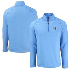 Cutter & Buck Peshastin Eco Fleece Tri-Blend Raglan Recycled Quarter-Zip Jacket - Los Angeles Chargers Jackets